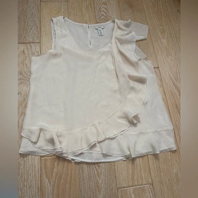 J.Crew women's silk blouse romantic ruffle petal pink size 12 - Image 1 of 4