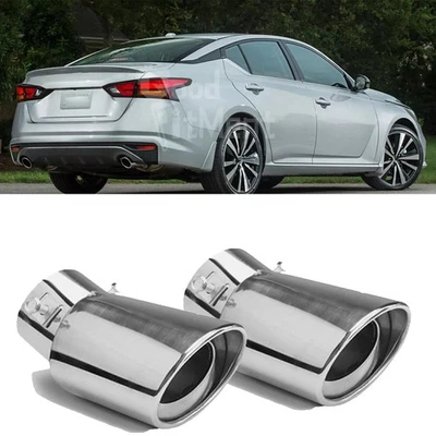 For Nissan Altima SL SV 1.5" to 2.1" Exhaust Pipe Tip Muffler StainlessSteel 2pc Foto 1 de 4