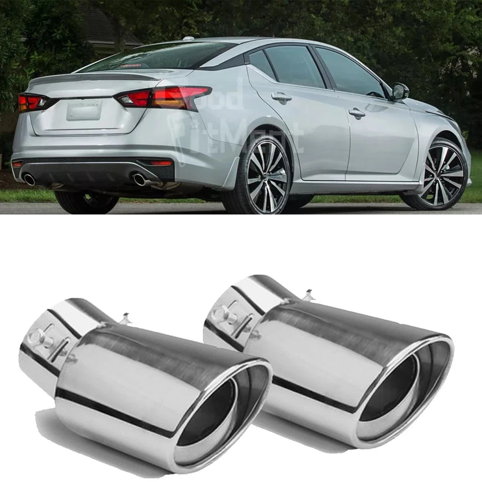 For Nissan Altima SL SV 1.5" to 2.1" Exhaust Pipe Tip Muffler StainlessSteel 2pc Foto 1 de 4