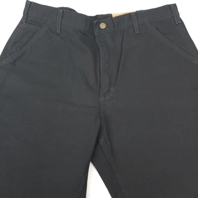 Pelele de trabajo Carhartt B111 Washed Duck forrado de franela negro 38x30 Foto 1 de 4