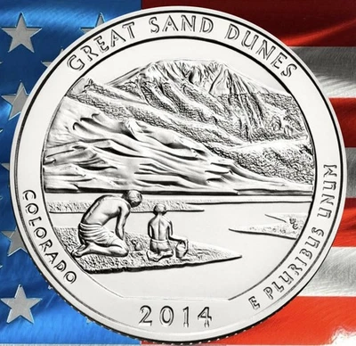 2014 P Great Sand Dunes National Park Quarter Circulated Collectible Coin 🌟 - Image 1 of 4