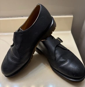 VTG. Dr Martens 8156 Monk Strap Shoe Men's US 10 Black Made In England - Picture 1 of 9