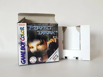 Perfect Dark GBC Gameboy Color Handmade Empty replacement Box & Rumble Pak Tray - Image 1 of 4