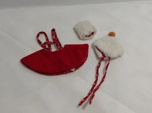 Mattel 1964 patrón patinaje divertido 1908 patrón falda de terciopelo rojo sombrero y manguito como nuevo - Imagen 1 de 4