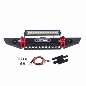 Metal Front Bumper With LED Light&Hook For Axial SCX10 II 90046 TRX4 1/10 RC Car - Picture 1 of 11
