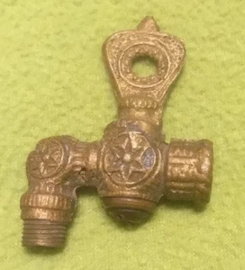 Vintage ~ Hose Barb Valve ~ Ornamental ~ Brass - Picture 1 of 9