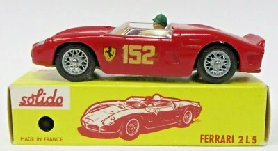 Ruedas de radios Solido #129 Ferrari 2L5 Race #152 rojas como nuevas en caja diecast dc Foto 1 de 4