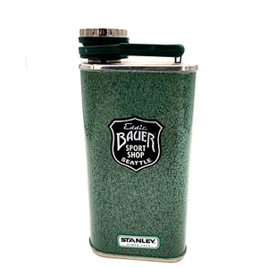 Stanley Eddie Bauer Sport Shop Seattle Stainless Steel Flask Green - Picture 1 of 5