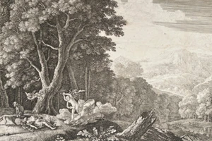 Antike Radierung Original Herman Van Swanevelt, Mythologie, Venus, Landschaft - Bild 1 von 8