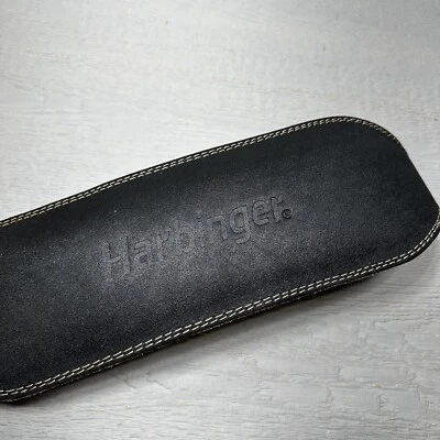Cinturón Harbinger Para Hombre Grande Cuero Negro Levantamiento de Pesas Acolchado Gimnasio Entrenamiento Foto 1 de 4