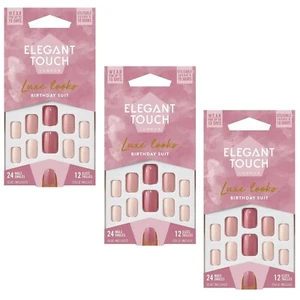 ELEGANT TOUCH London - BIRTHDAY SUIT False Nails 24 Pieces - 3 PACK