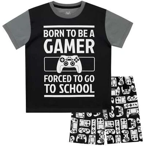 Juego de Pijamas Cortos para Jugador Niños Niños 6 7 8 9 10 11 12 13 Años PJs Ropa de Noche Pantalones Cortos - Imagen 1 de 8