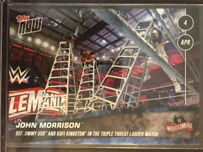 2020 Topps Now WWE #15 John Morrison Jimmy Uso WrestleMania - Image 1 of 2