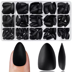 360Pc Almond Press on Nails Short Fake Nails with Glue Tabs, Short Press on Nail - Picture 1 of 12