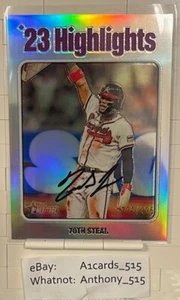 Ronald Acuna Jr. - 2024 Topps Archives #1 - 2023 Highlights Refractor 224/225 - Picture 1 of 3