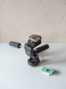 Testa treppiedi 3 vie Manfrotto 141 con doppia piastra a sgancio rapido - Imagen 1 de 5
