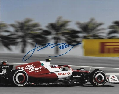 Signed Zhou Guanyu Formula 1 Alpha Romeo Autographed 8x10 Photo #12 Original - Image 1 of 2