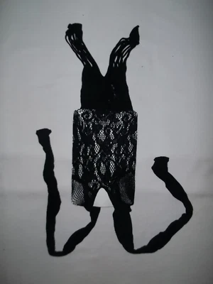 Bodystocking floral transparente sin entrepierna negro nip gótico cyberpunk Foto 1 de 4