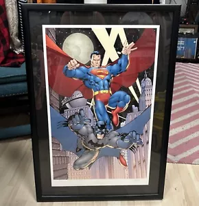 "World's Finest Heroes"" Druck Batman Superman 45/250 signiert Jim Lee" - Bild 1 von 6