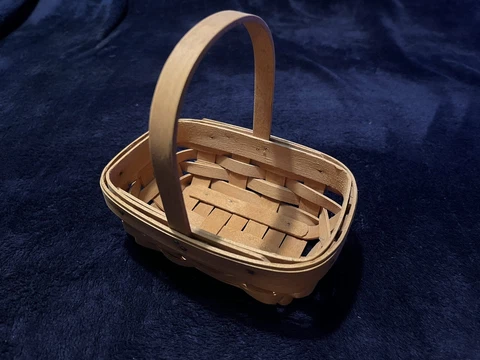 Vintage 1999 Longaberger Basket With Handle Cover