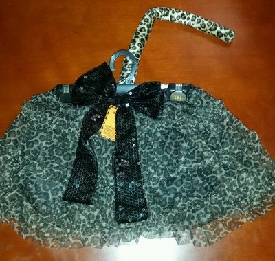 $NEW$ GIRL'S HALLOWEEN LEOPARD PRINT TUTU AND TAIL SET (ONE SIZE FITS ALL) - Image 1 of 4
