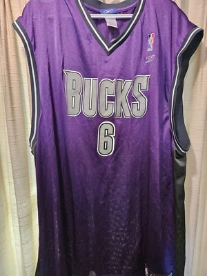 Vintage Purple MILWAUKEE BUCKS Andrew Bogut #6 Sz 4XL NBA Jersey - Image 1 of 4
