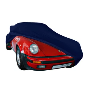 Indoor car cover fits Porsche 911 Turbo (930) bespoke Le Mans Blue cover With... - Picture 1 of 7