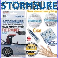 Soft Top Car Roof Convertible Repair Kit Include Patches & Glue Stormsure UK