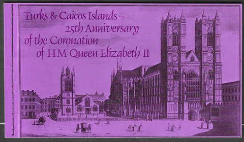 TURKS & CAICOS ISLANDS  25th ANNIVERSARY QE II CORONATION  BOOKLET - MNH Cover