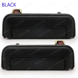Par de manija exterior negra para Mitsubishi L200 Strada K64 Dodge 1996 '05 - Imagen 1 de 9