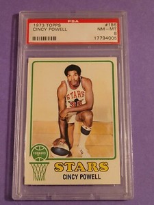 1973 Topps Cincy Powell #186 PSA 8 Utah Stars