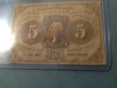 .05c United States Postage Fractional Currency ( red) - Image 1 of 2