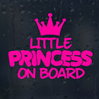 Princess On Board Pink Crown Car Decal Vinyl Sticker For Window or Bumper