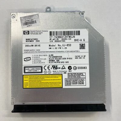 Genuine HP UJ-850 CD DVD±RW IDE Optical Drive + Bezel 395003-1C0 417061-001 - Image 1 of 4