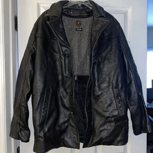 Chaqueta de cuero negro Wilsons M.Julian con revestimiento Thinsulate 3m talla mediana - Imagen 1 de 2