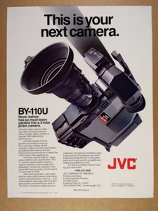 JVC BY-110U 1986 cámara de video de 3 tubos anuncio impreso vintage - Imagen 1 de 1