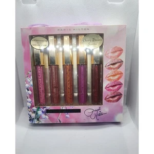 Set of 5 Paris Hilton Cherry Dreams scene lip gloss with shea butter - Picture 1 of 3