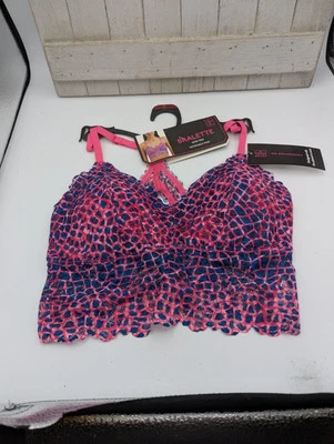 Bralette No Boundaries S Pequeño Encaje Longline Estampado de Reptiles Rosa NUEVO Foto 1 de 4
