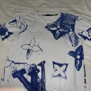 LV Blue print dye t shirt - Picture 1 of 4
