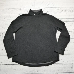 Horny Toad Sweater Mens Large Gray Wool Blend Mock Neck Pullover Zip Pocket - Picture 1 of 9