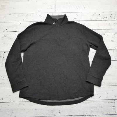 Horny Toad Sweater Mens Large Gray Wool Blend Mock Neck Pullover Zip Pocket - Image 1 of 4