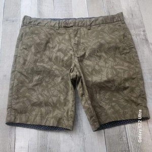 Ted Baker Herrenshorts braun Bambusblatt Blumenmuster 38 x 9 - Bild 1 von 8