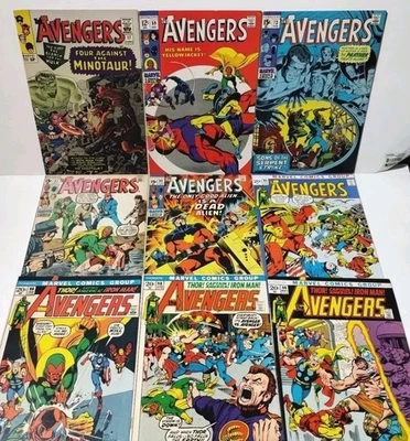Avengers 17 59 73 81 89 95 96 98 99 VF avg silver bronze lot 9 1st Yellowjacket  - Image 1 of 4