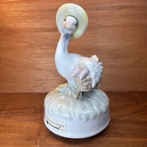 Vintage Otagiri Ostern Ente Porzellan Spieluhr Japan spielt alles ist schön - Bild 1 von 9