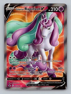 Galarian Rapidash V Full Art 167/198 Ultra Rare SWSH06 Chilling Reign NM Pokemon - Picture 1 of 2