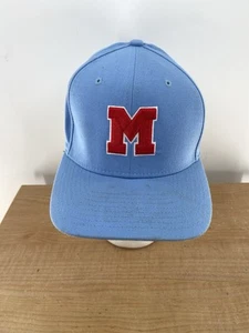 Nike Classic99 Ole Miss Rebels Sombrero Dri-FIT Gorra Ajustada Polvo Azul Rojo Talla S/M - Imagen 1 de 6