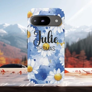 Personalized Floral Phone Case Custom Name Cover iPhone Samsung Pixel Gift  - Picture 1 of 42