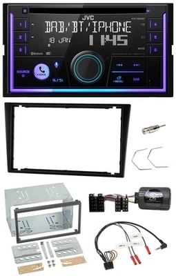 JVC Lenkrad USB 2DIN DAB Bluetooth CD Autoradio für Opel Corsa C Omega B Agila A - Bild 1 von 4