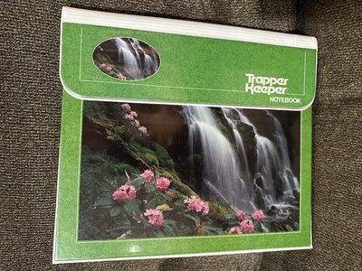 VINTAGE 1980s MEAD  TRAPPER KEEPER NOTEBOOK BINDER WATERFALL  IN OREGON - Image 1 of 4