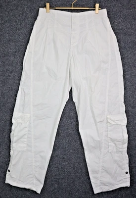 Free People Pants Women Medium White Mesmerie Me Slouchy HR Relaxed Lightweight - Image 1 of 4